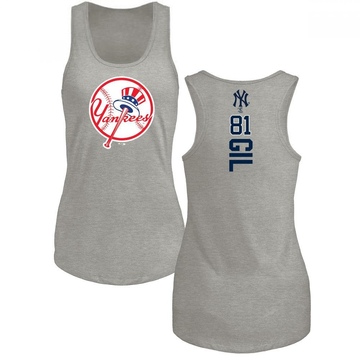 Women's New York Yankees Luis Gil ＃81 Backer Tank Top Ash