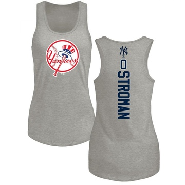 Women's New York Yankees Marcus Stroman ＃0 Backer Tank Top Ash