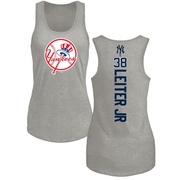 Women's New York Yankees Mark Leiter Jr. ＃38 Backer Tank Top Ash