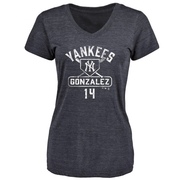 Women's New York Yankees Marwin Gonzalez ＃14 Base Runner T-Shirt - Navy