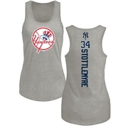 Women's New York Yankees Mel Stottlemyre ＃34 Backer Tank Top Ash