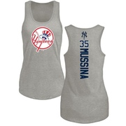 Women's New York Yankees Mike Mussina ＃35 Backer Tank Top Ash