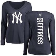 Women's New York Yankees Scott Effross ＃59 Backer Slim Fit Long Sleeve T-Shirt - Navy