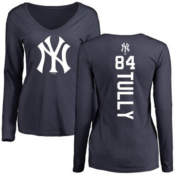 Women's New York Yankees Tanner Tully ＃84 Backer Slim Fit Long Sleeve T-Shirt - Navy