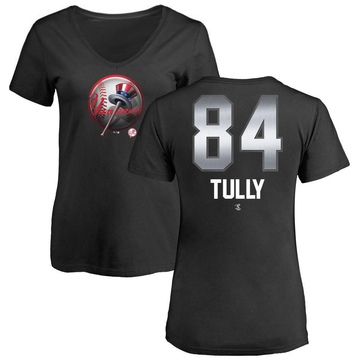 Women's New York Yankees Tanner Tully ＃84 Midnight Mascot V-Neck T-Shirt - Black