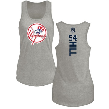 Women's New York Yankees Tim Hill ＃54 Backer Tank Top Ash