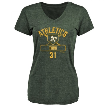 Women's Oakland Athletics Abraham Toro ＃31 Base Runner T-Shirt - Green