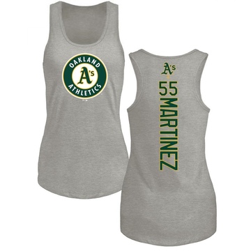 Women's Oakland Athletics Adrian Martinez ＃55 Backer Tank Top Ash