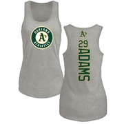 Women's Oakland Athletics Austin Adams ＃29 Backer Tank Top Ash