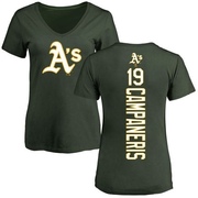 Women's Oakland Athletics Bert Campaneris ＃19 Backer Slim Fit T-Shirt - Green