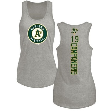 Women's Oakland Athletics Bert Campaneris ＃19 Backer Tank Top Ash