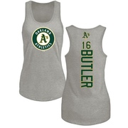 Women's Oakland Athletics Billy Butler ＃16 Backer Tank Top Ash