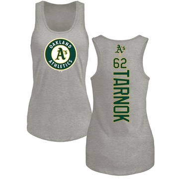 Women's Oakland Athletics Freddy Tarnok ＃62 Backer Tank Top Ash