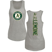 Women's Oakland Athletics Jacob Lemoine ＃71 Backer Tank Top Ash