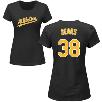 Women's Oakland Athletics JP Sears ＃38 Roster Name & Number T-Shirt - Black