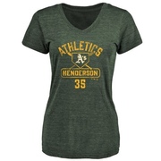 Women's Oakland Athletics Rickey Henderson ＃35 Base Runner T-Shirt - Green