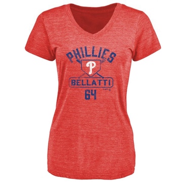 Women's Philadelphia Phillies Andrew Bellatti ＃64 Base Runner T-Shirt - Red