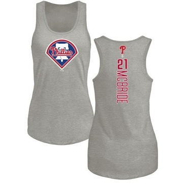 Women's Philadelphia Phillies Bake Mcbride ＃21 Backer Tank Top Ash