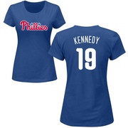 Women's Philadelphia Phillies Buddy Kennedy ＃19 Roster Name & Number T-Shirt - Royal