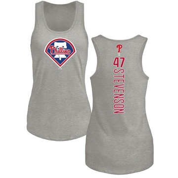 Women's Philadelphia Phillies Cal Stevenson ＃47 Backer Tank Top Ash