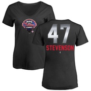 Women's Philadelphia Phillies Cal Stevenson ＃47 Midnight Mascot V-Neck T-Shirt - Black