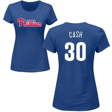 Women's Philadelphia Phillies Dave Cash ＃30 Roster Name & Number T-Shirt - Royal