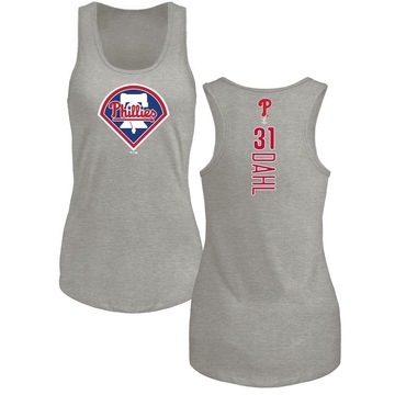 Women's Philadelphia Phillies David Dahl ＃31 Backer Tank Top Ash