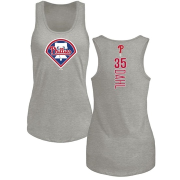 Women's Philadelphia Phillies David Dahl ＃35 Backer Tank Top Ash