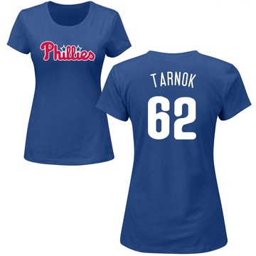 Women's Philadelphia Phillies Freddy Tarnok ＃62 Roster Name & Number T-Shirt - Royal