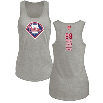 Women's Philadelphia Phillies John Kruk ＃29 Backer Tank Top Ash