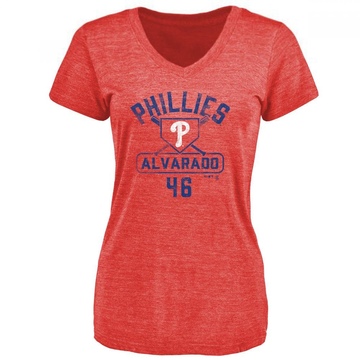 Women's Philadelphia Phillies Jose Alvarado ＃46 Base Runner T-Shirt - Red