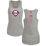 Women's Philadelphia Phillies Jose Cuas ＃74 Backer Tank Top Ash