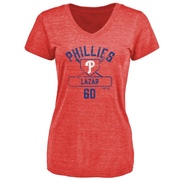 Women's Philadelphia Phillies Max Lazar ＃60 Base Runner T-Shirt - Red