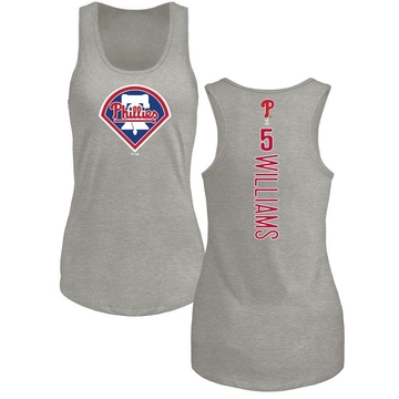 Women's Philadelphia Phillies Nick Williams ＃5 Backer Tank Top Ash