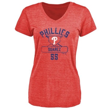 Women's Philadelphia Phillies Ranger Suarez ＃55 Base Runner T-Shirt - Red