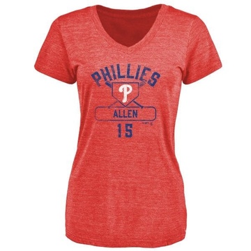 Women's Philadelphia Phillies Richie Allen ＃15 Base Runner T-Shirt - Red