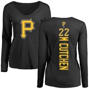 Women's Pittsburgh Pirates Andrew McCutchen ＃22 Backer Slim Fit Long Sleeve T-Shirt - Black