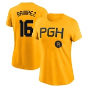 Women's Pittsburgh Pirates Aramis Ramirez ＃16 2023 City Connect Name & Number T-Shirt - Gold