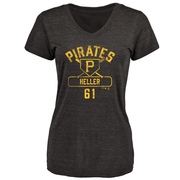 Women's Pittsburgh Pirates Ben Heller ＃61 Base Runner T-Shirt - Black