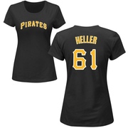 Women's Pittsburgh Pirates Ben Heller ＃61 Roster Name & Number T-Shirt - Black