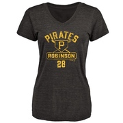 Women's Pittsburgh Pirates Bill Robinson ＃28 Base Runner T-Shirt - Black