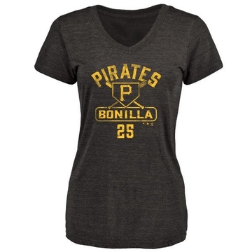 Women's Pittsburgh Pirates Bobby Bonilla ＃25 Base Runner T-Shirt - Black