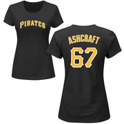 Women's Pittsburgh Pirates Braxton Ashcraft ＃67 Roster Name & Number T-Shirt - Black