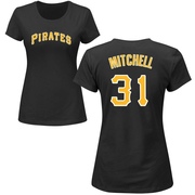 Women's Pittsburgh Pirates Cal Mitchell ＃31 Roster Name & Number T-Shirt - Black