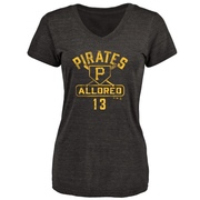 Women's Pittsburgh Pirates Cameron Alldred ＃13 Base Runner T-Shirt - Black