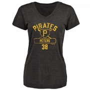 Women's Pittsburgh Pirates Dillon Peters ＃38 Base Runner T-Shirt - Black