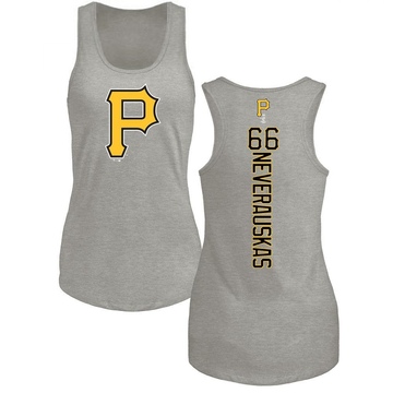 Women's Pittsburgh Pirates Dovydas Neverauskas ＃66 Backer Tank Top Ash