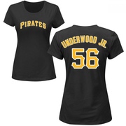 Women's Pittsburgh Pirates Duane Underwood Jr. ＃56 Roster Name & Number T-Shirt - Black