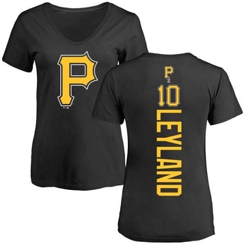 Women's Pittsburgh Pirates Jim Leyland ＃10 Backer Slim Fit T-Shirt - Black