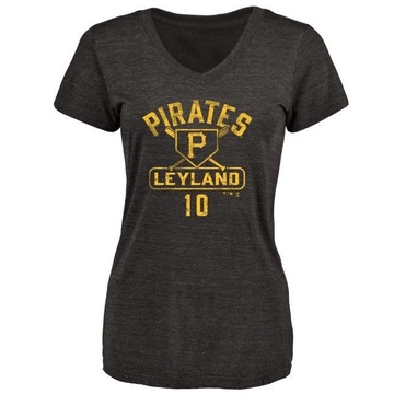 Women's Pittsburgh Pirates Jim Leyland ＃10 Base Runner T-Shirt - Black